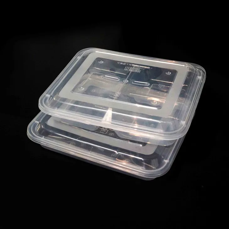 Divided Plastic Food Containers for One-Time Use - Ideal for Disposable Cutlery (6)
